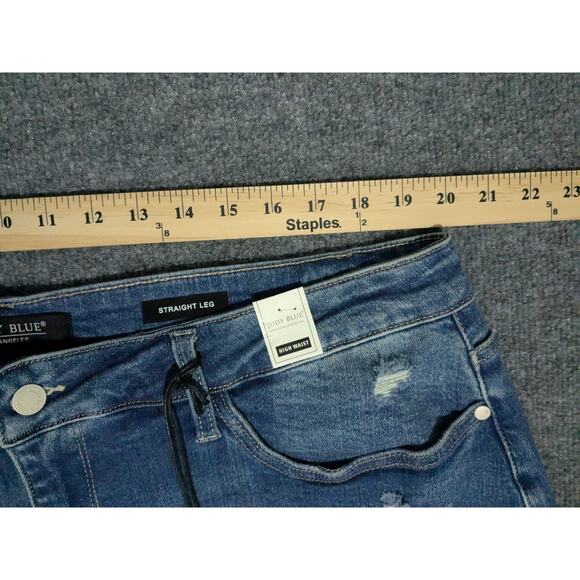 Judy Blue Straight Leg Jeans Womens Plus Size 24W Denim - Picture 4 of 10